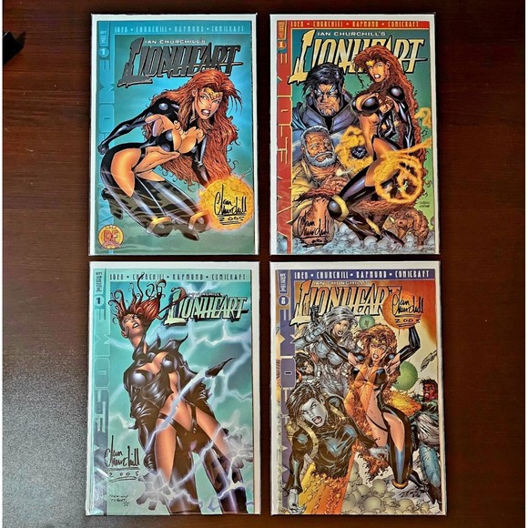 LIONHEART Signed 4 Book Lot Ian Chruchill Dynamic Forces Comics 1 1 1D 2 VF/NM - Picture 1 of 16
